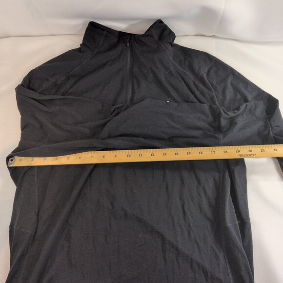 Paradox Long Sleeve 1/4 Zip Shirt Merino Wool Blend Collared Black Women's XL - Picture 6 of 10